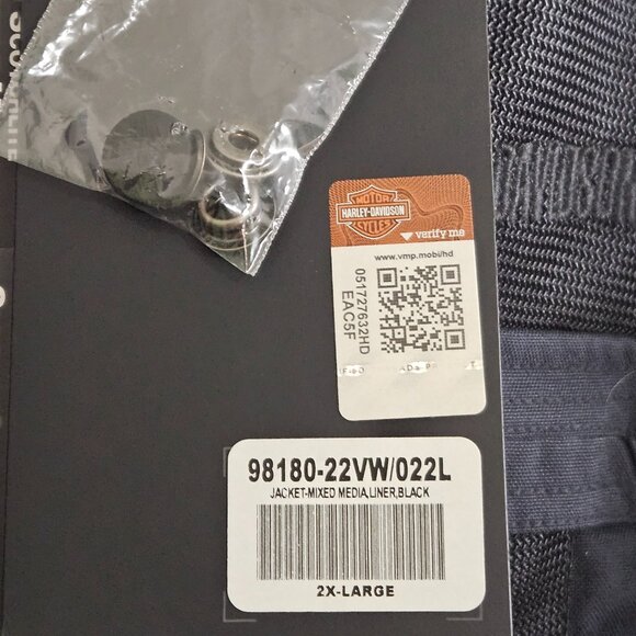 HARLEY-DAVIDSON MIXED MEDIA JACKET w/LINER BLACK MESH WOMENS 2XL 98112-23VW NWT - Picture 6 of 9